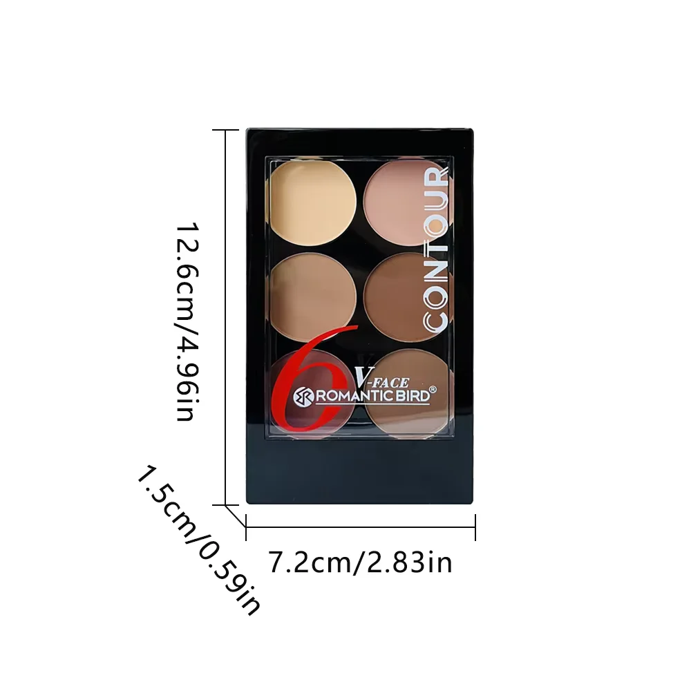 6-color Matte Contouring Brush Set Waterproof Long-lasting Color development Compact Shade Powder