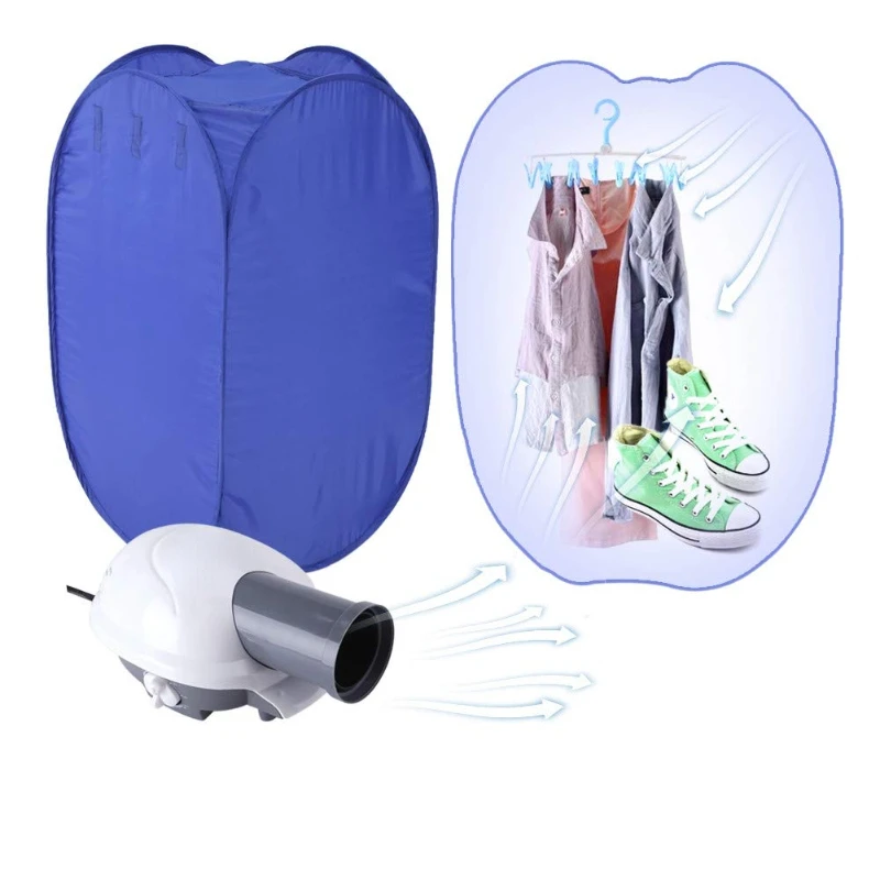 Portable Electric Clothes Dryer Folding Travel Machine Electric Folding Fast Clothing Drying Heater With Rack For Home Dormitory