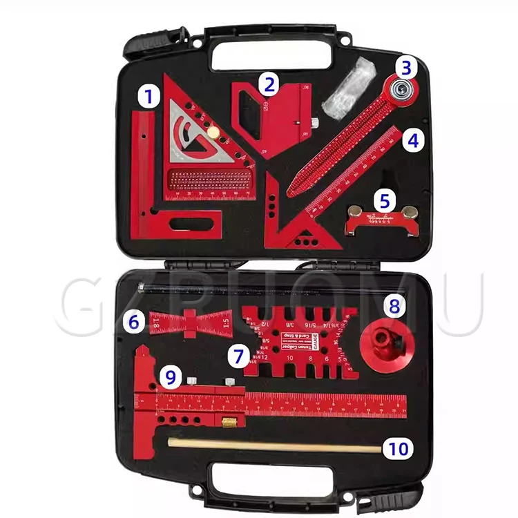 Woodworking Measuring Tool Kit with Storage Box Woodworking Project Planning and