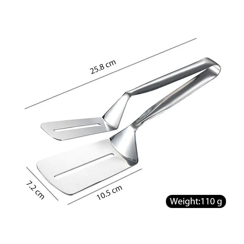 Steak Frying Shovel Spatula Turner Barbecue Tools Stainless Steel Double-Sided Shovel Clip Barbecue Clamp Kitchen Steak Shovel Fish Clamp Bread Meat