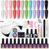 PHOENIXY Complete Semi Permanent Nail Kit 12 Colors Gel Nail Polish Set with 36W Nail Lamp Gel Varnish Professional Manicure Set 1