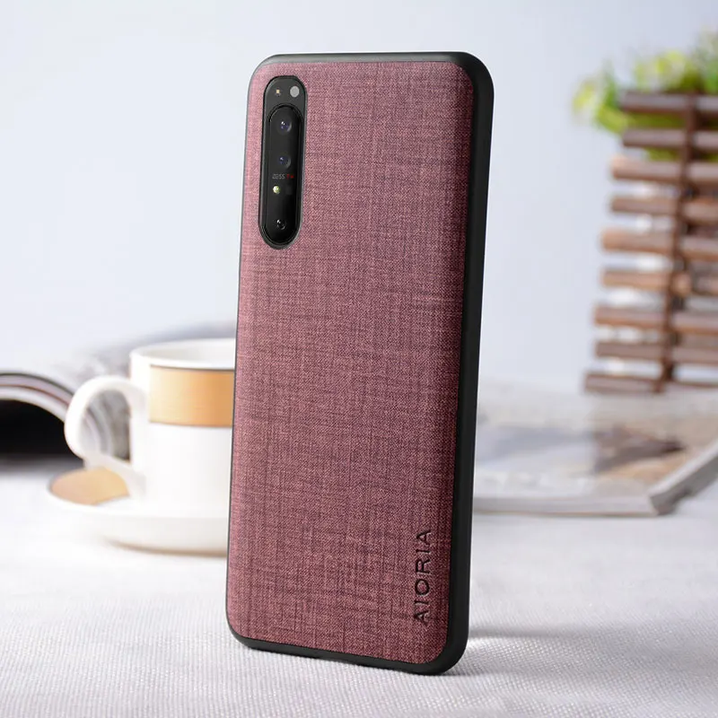 Luxury Textile Texture Leather & TPU Phone Cover - Premium Protection with Soft and Hard Shell Design