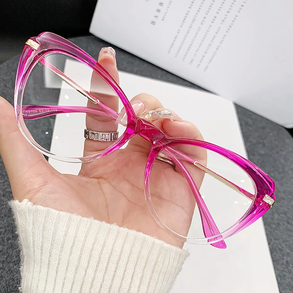 Fashion Eye Spectacles Trendy Unisex Blue Light Blocking Eyewear Eye Anti-Blue Light Glasses Comfortable Tr Metal Frame Glasses