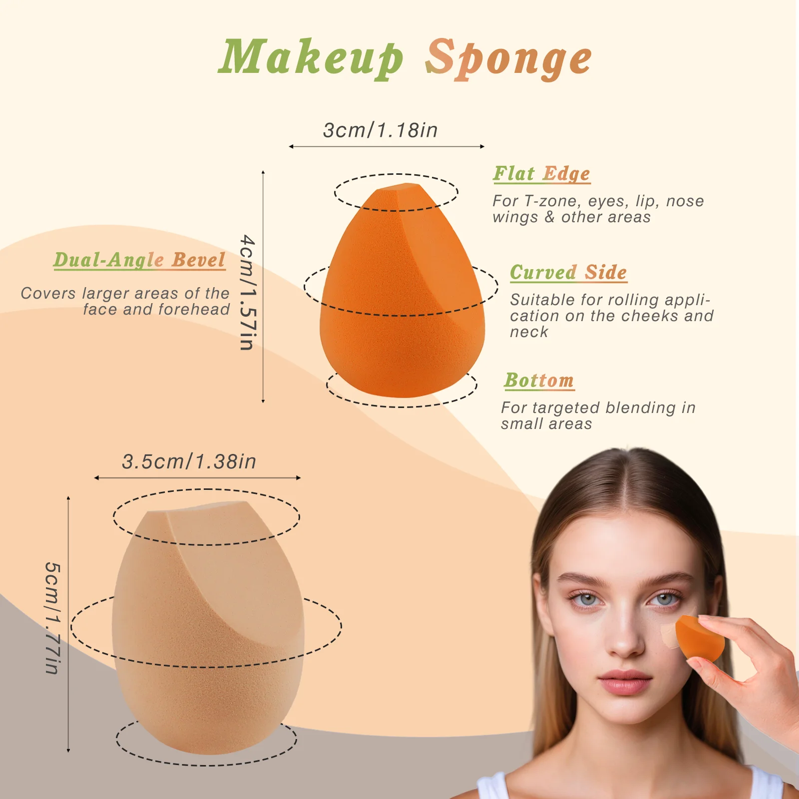 Description Picture 6 of item7pcs Eye Makeup Brush Set with 2 Makeup Sponges Blending Eyeshadow Makeup Brushes for Concealer Eyebrows Eyeliner Makeup Tools