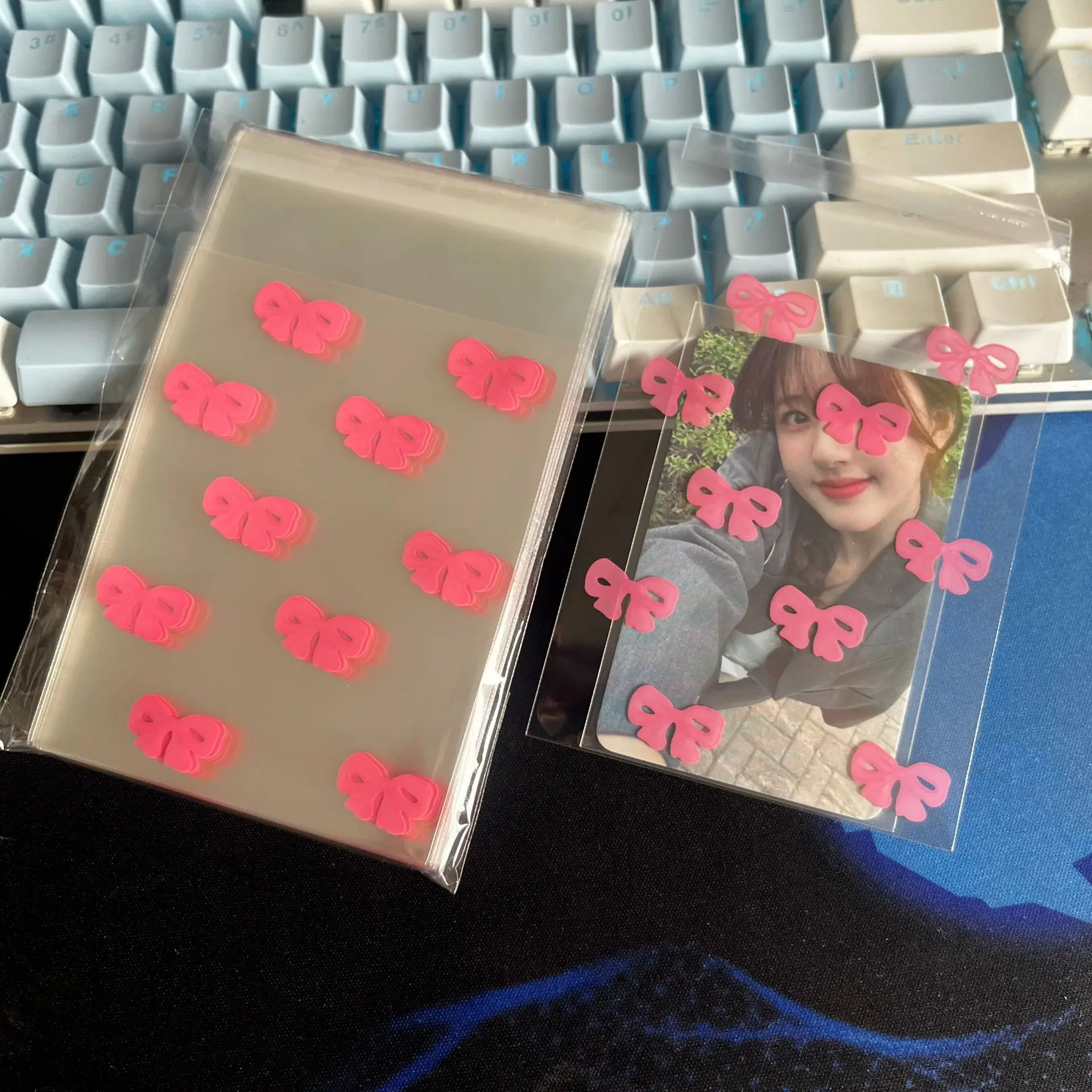 Card Sleeves Clear Self-Adhesive Card Sleeves Collectible Photocards Anime Trading Cards K-POP Idol Gift Packaging OPP Plastic Bags