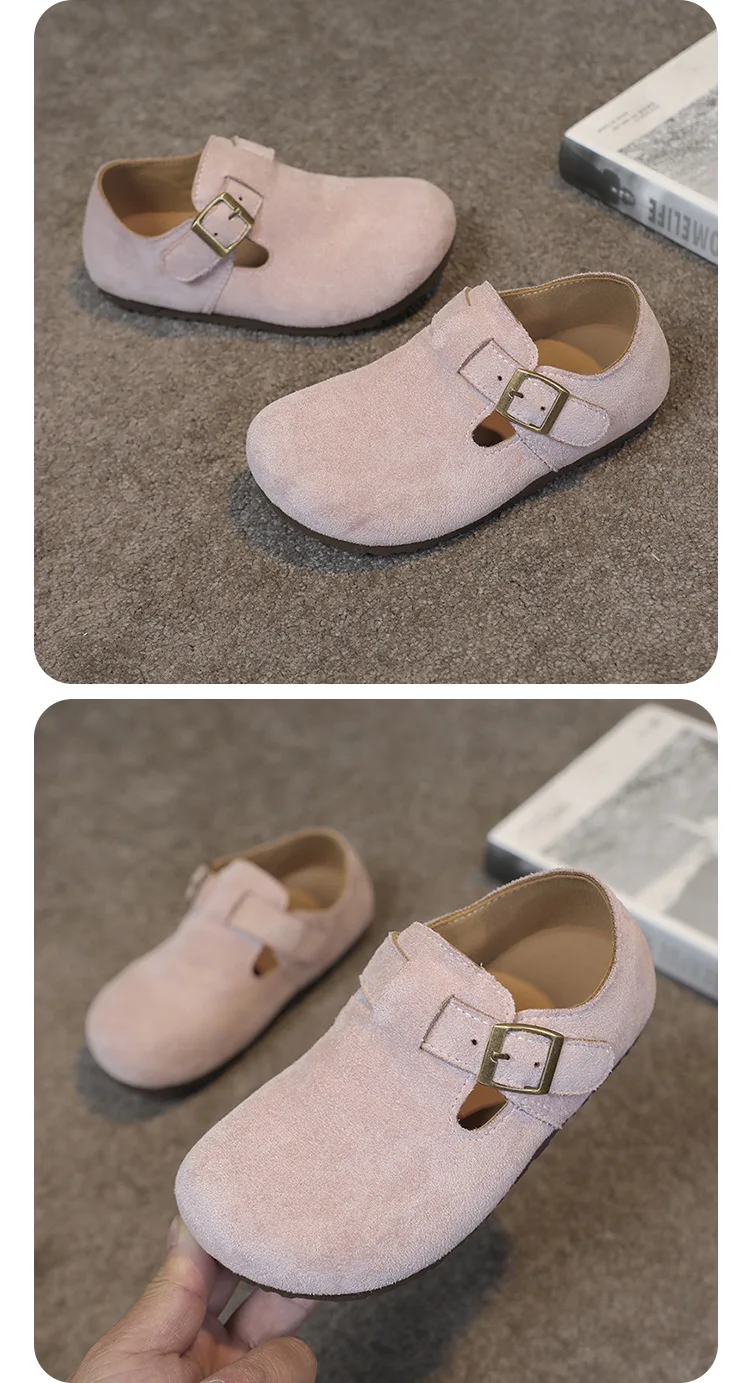 Kinder-Flachschuhe aus Wildleder für den Frühling Rutschfeste Weiche Sohle 2026 Brandneue Jungen- und Mädchen-Lederschuhe Retro Trendig – Detail 12