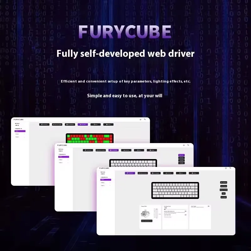 FURYCUBE M30HE 마그네틱 스위치 기계식 키보드 유선 0.1ms 0.01mm RT 8K 한손 맞춤형 RGB 핫스왑 E-스포츠 키보드