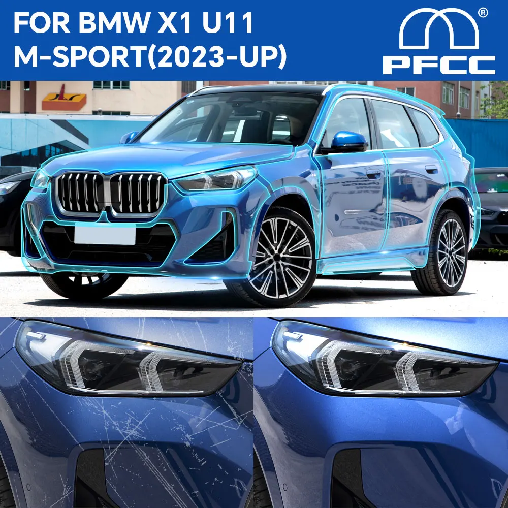

PFCC Pre Cut Paint Protection Film for BMW X1 U11 M Sport 2023 PPF Clear Accessories Transparent TPU Headlight Anti-scratch