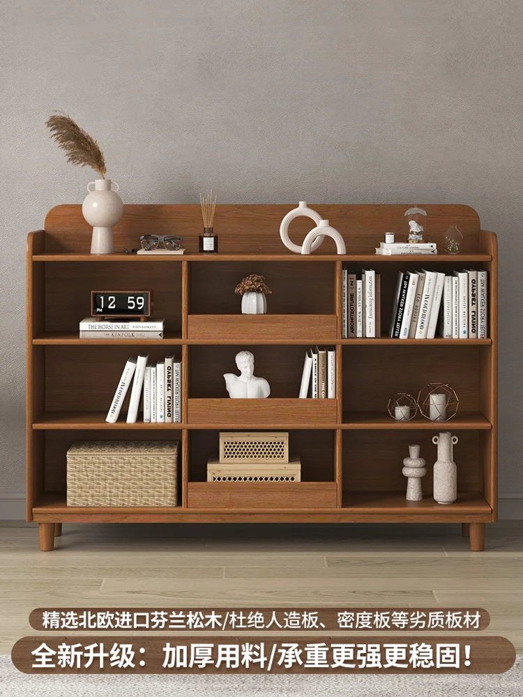 Floor-to-floor bookcase living room shelf floor-to-floor storage cabinet Home