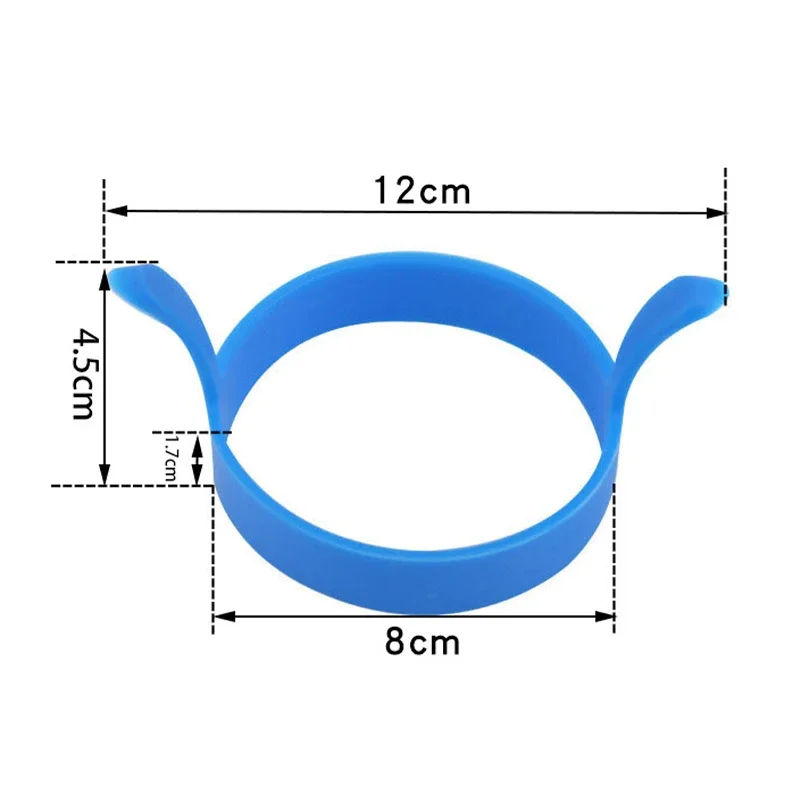 2Pcs Silicone Fried Egg Molds Heat Resistant Omelette Mold Breakfast Egg Pancake Sandwich Rings DIY Egg Frying Kitchen Tools