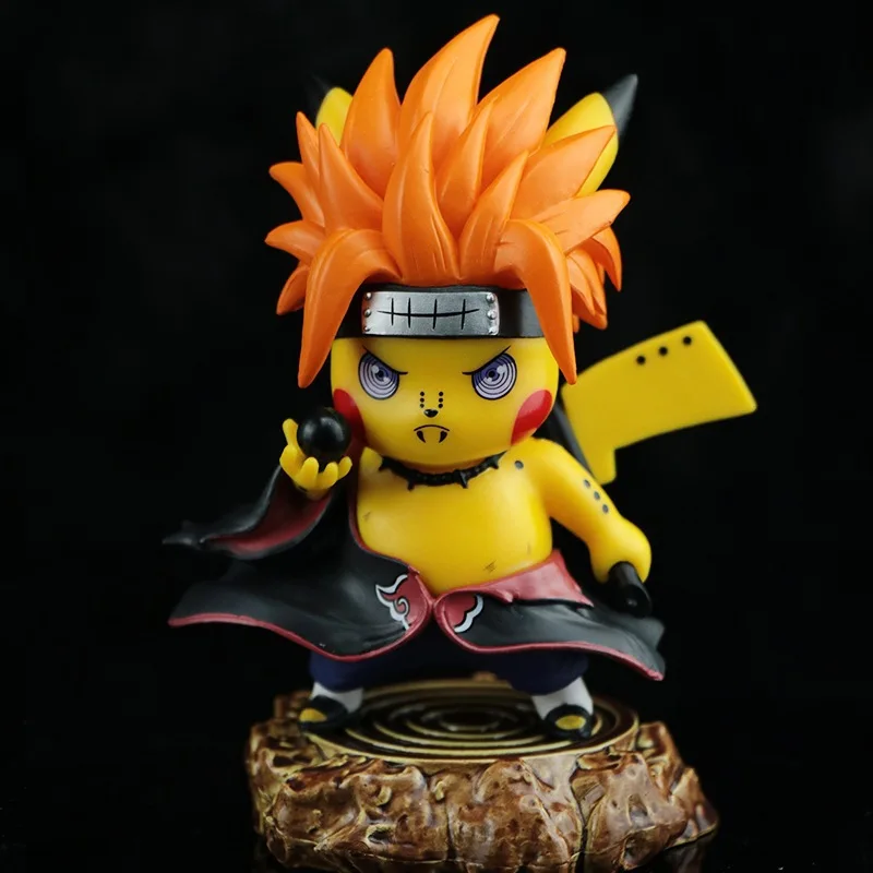 thumbnail image 1 of Figuras de acción de Anime Naruto Q Version Pikachu COS Pein PVC Juguetes Modelo Estatua 10cm, 1 of 4