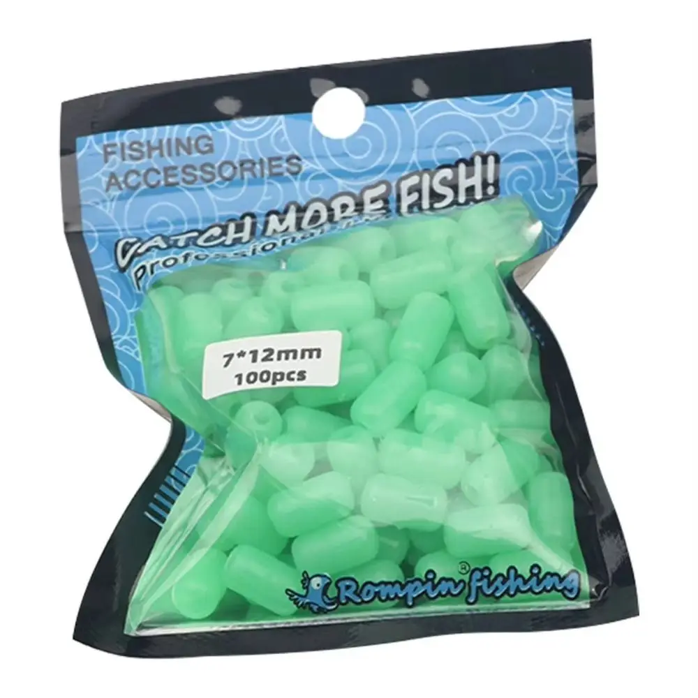 Description Picture 2 of item2025 Stoppers Fishing Soft Floats Beads Floating Plastic Hard Rubber Glow 5Size Glowing Balls Sea fishing