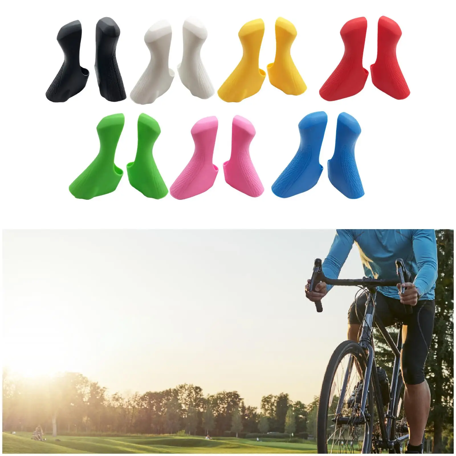 2 Pieces Bike Shifter Lever Cover Brake Handle Cover for ST-4700 ST-5800 ST-6800