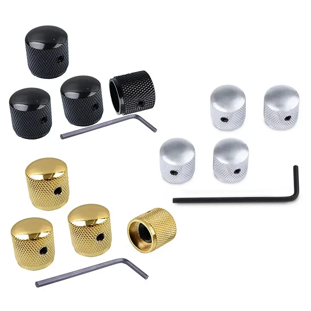 4Pcs 6MM Metall Dome Tone Gitarre Volume Tone Knöpfe Potentiometer Control Knöpfe Für Elektrische Gitarre Bass Gitarre Zubehör NEUE NE