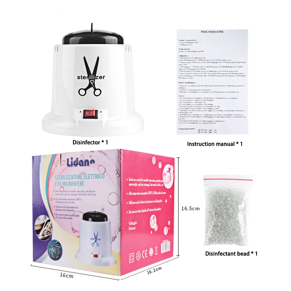 100W High Temperature Disinfection Beads Quartz Sand Sterilizer Manicure Equipment Sterilizer Box Nail Art Tools