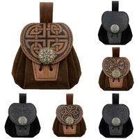 Steampunk Medieval Punk Style Fanny Packs for Men Pu Leather Coin Purse Hangable Belt Waist Bag Drawstring Hip Belt Bag Cosplay - Image 3