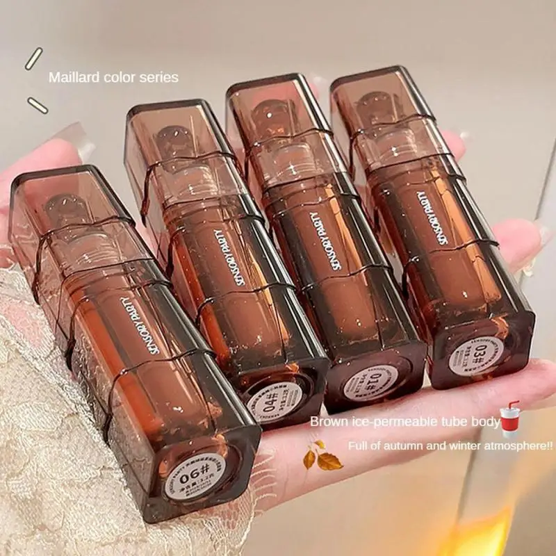 

Velvet Matte Lipstick Waterproof Brown Lip Glaze Non-stick Cup Red Lip Tint Easy-to-Color Lasting Liquid Lip Gloss Sexy Makeup