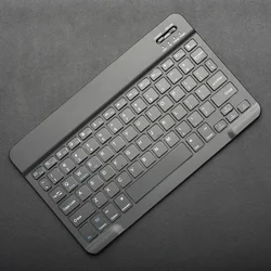 Rechargeable Compact Wireless Bluetooth Keyboard for Tablets and Smartphones (Black keyboard)