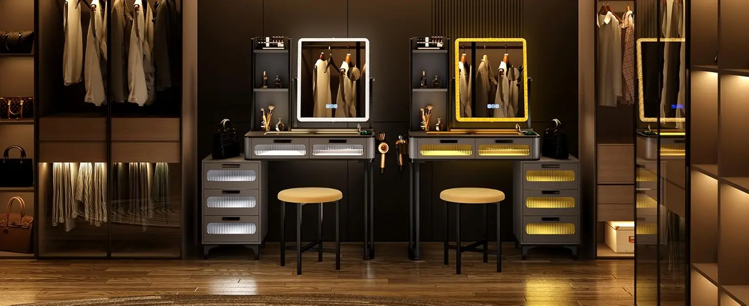 vanity mirror and charging station
