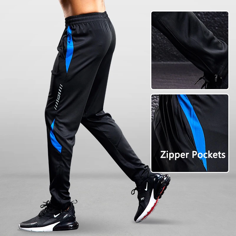 Men Sport Pants Running Pants With Zipper Pockets Soccer Training Jogging Sports Trousers Fitness Football Leggings Sweatpants running pants sport pants
