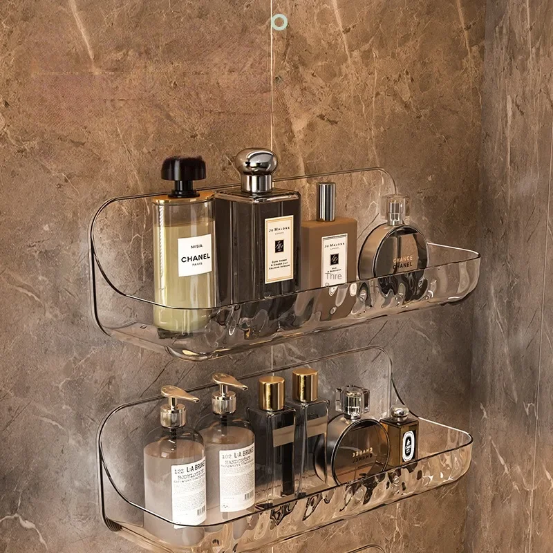 Acryli Bathroom Shelf No Drill Organizer Shower Storage Rack Washstand Cosmetics Storage Rack Wall Mounted Toilet Shampoo Holder 3