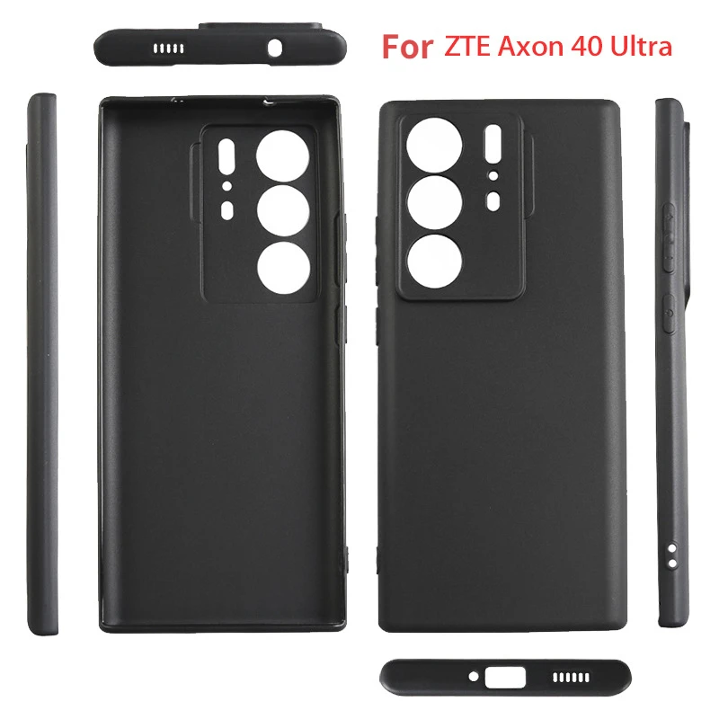 Kit Custodia TPU Trasparente + 4 Pellicole In Vetro Temperato Per ZTE Axon 40 Ultra (6,8'') - Protezione Antigraffio E Antiurto
