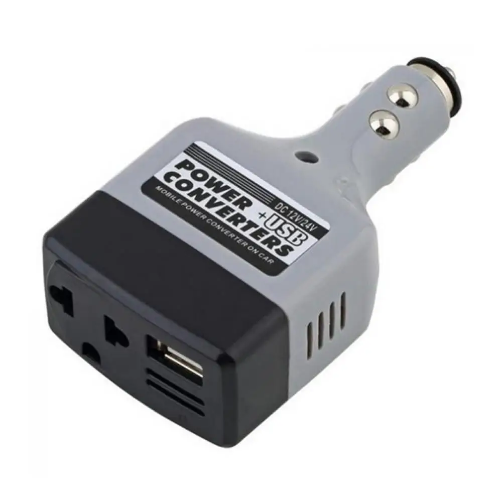 Portable 12V Car Power Inverter Converter DC 12V/24V to AC 220V USB Car Power Inverter Converter Charger Adapter 200W Inversor car converter power inverter converter