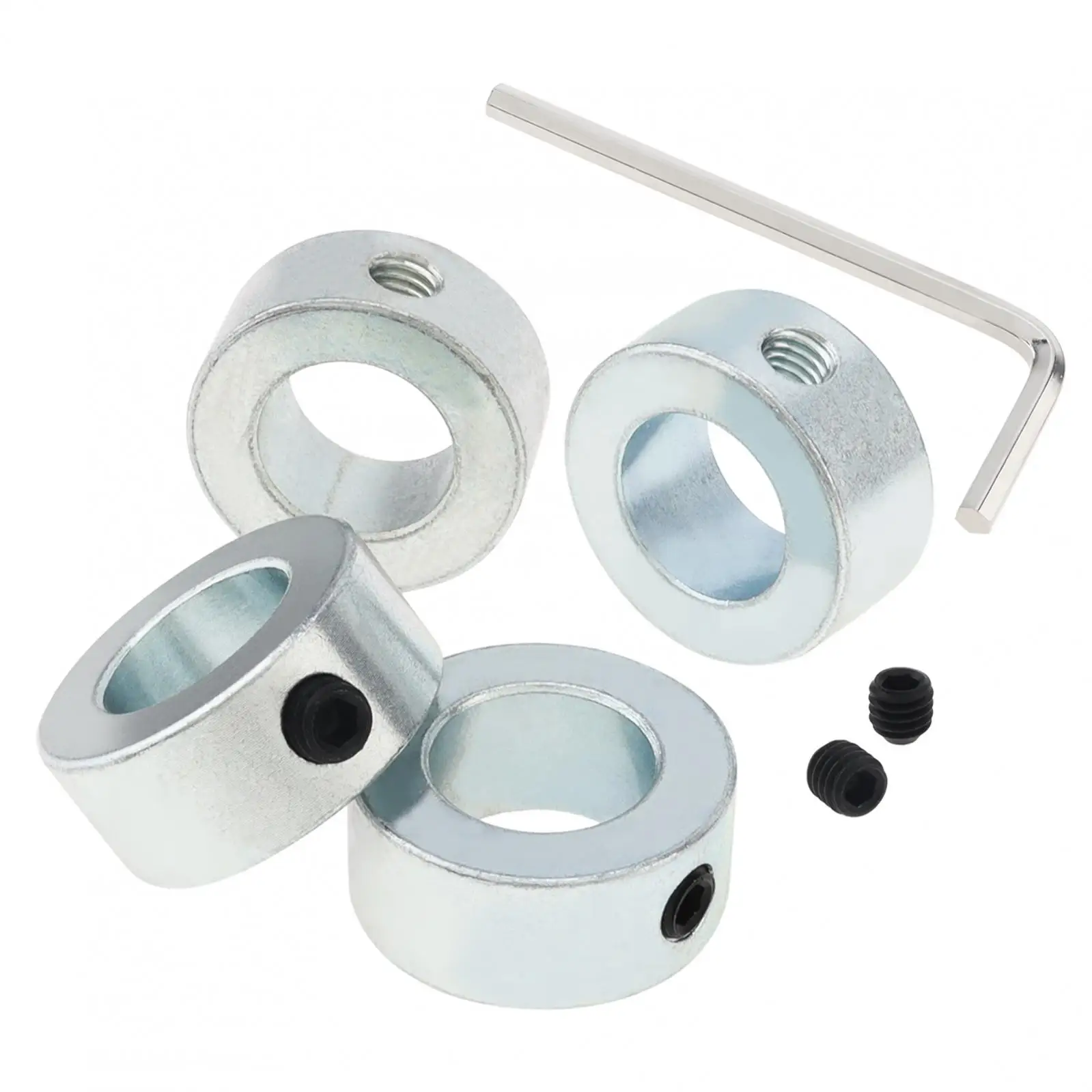 Set 8 Collari Per Albero In Acciaio Zincato - Foro 3/8" Per Trasmissioni E Meccanica - Foto 7