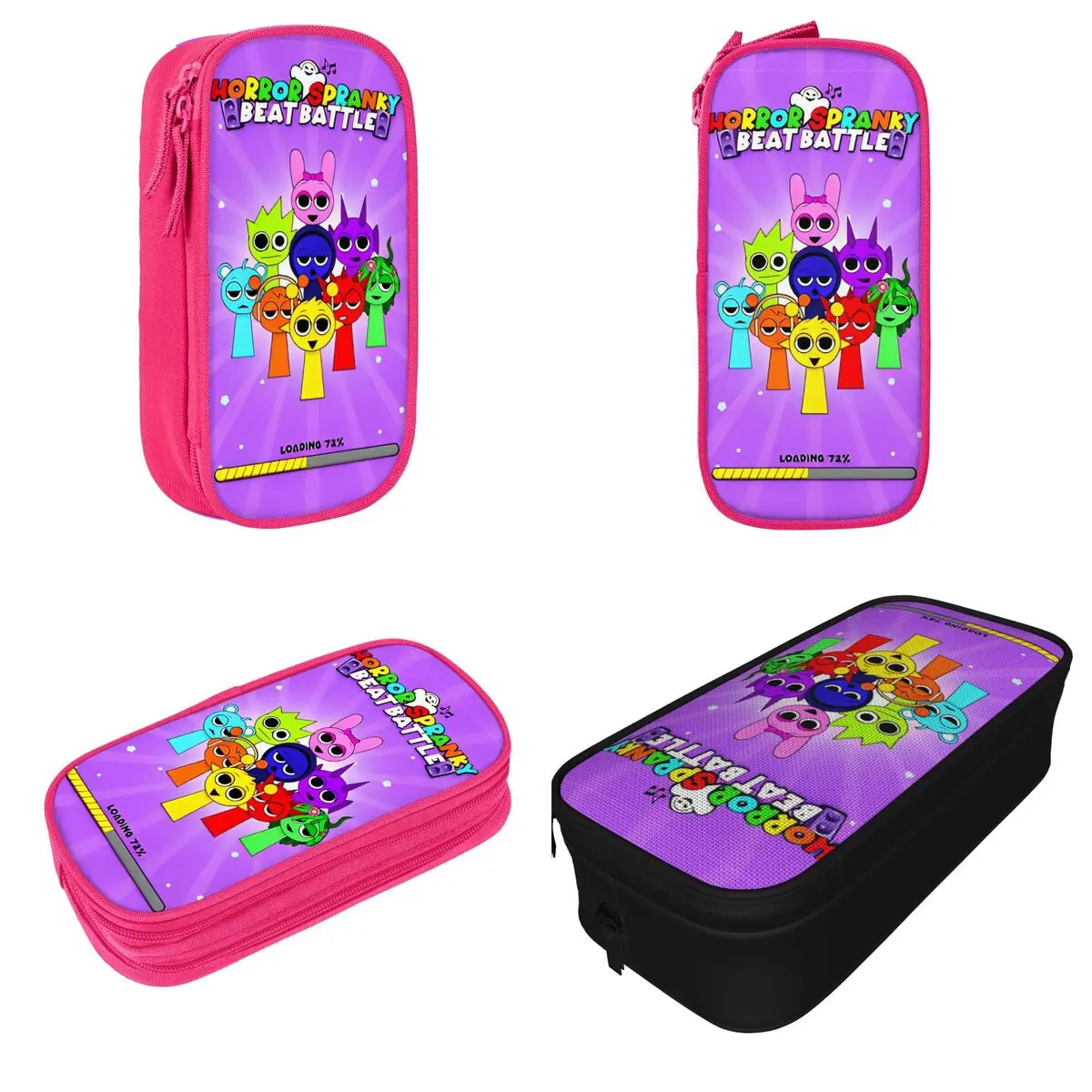 Pencil Cases Stationery Box Pen Storage Bag Sprunki Horror Spranky Large Storage Bag for Girl Boy School Supplies Cosmetic Accessories