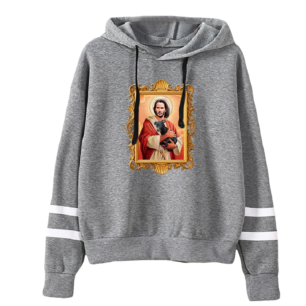 

Keanu Reeves Holding A Puppy Unisex Pocketless Parallel Bars Sleeve Sweatshirts Men Women Hoodie 2022 Casual Style Funny Clothes