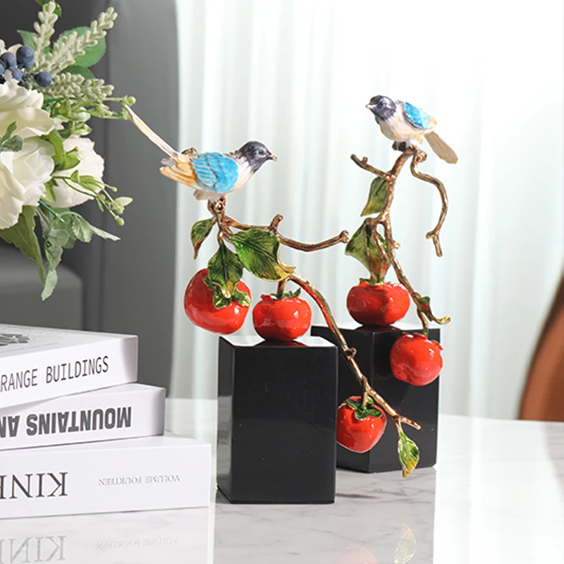 

Chinese Style Persimmon Ruyi Decoration, Living Room, Office Opening, Housewarming Gifts, Hallway, Shelf, New