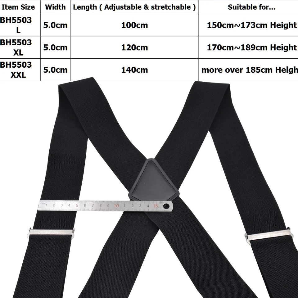 DonDon Bretelle Uomo Eleganti Bretelle Uomo Lavoro Extra Forte Clip Larghe 3 5 Cm Beige 104167992 - Foto 9