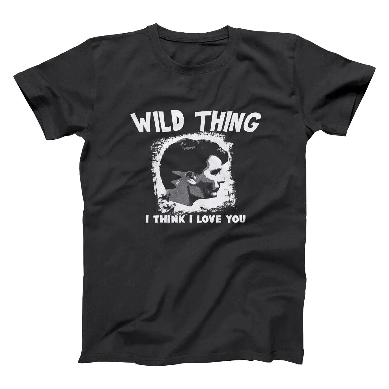 

Бейсбольная черная Базовая Мужская футболка Wild Thing I Think Love You