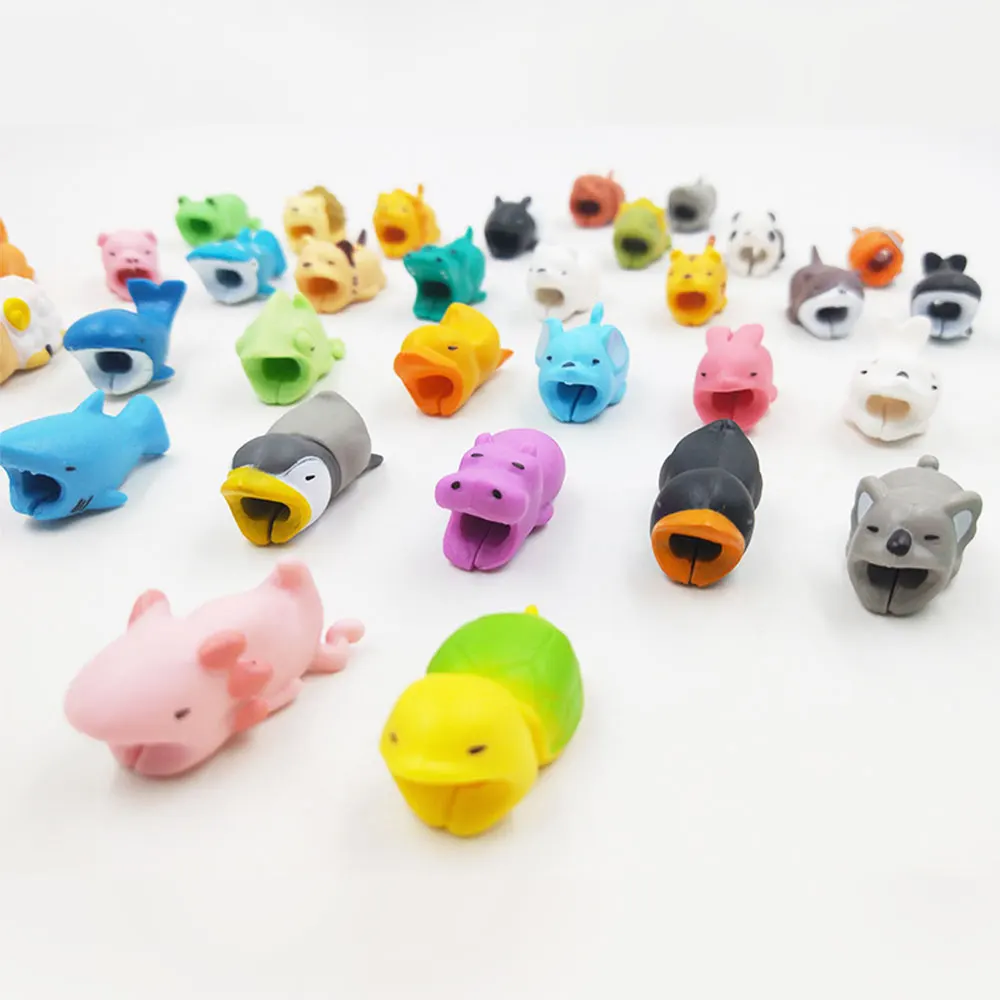Cartoon Animal Data Cable Protective Cover Mobile Phone Charging Cable Protective Anti-Breaking Wire Winder Cable Organizer 5