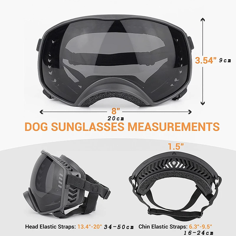 Durable UV Protection Dog Goggles with Deep Eyecups