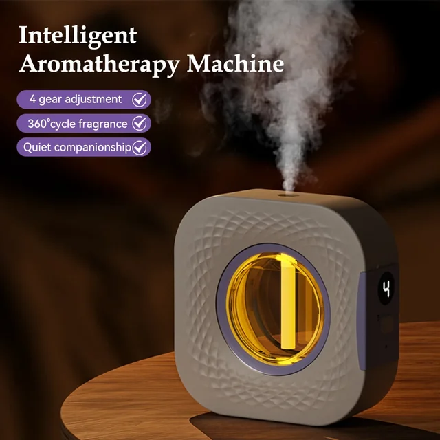 Smart Aroma Diffuser Air Purifier Digital Display Plant Essential Oils 4 Gears Wall Mount Tabletop USB Charging Living Room 6