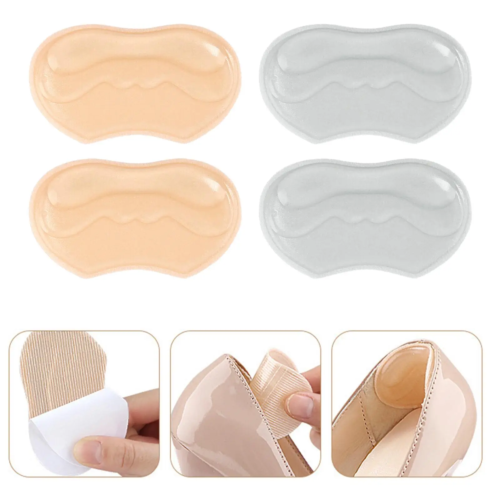 Heel Pads Comfortable for Shoes Too Big Non Slip Anti Wear Breathable Heel Liners Protectors Cushion Inserts for Men Women