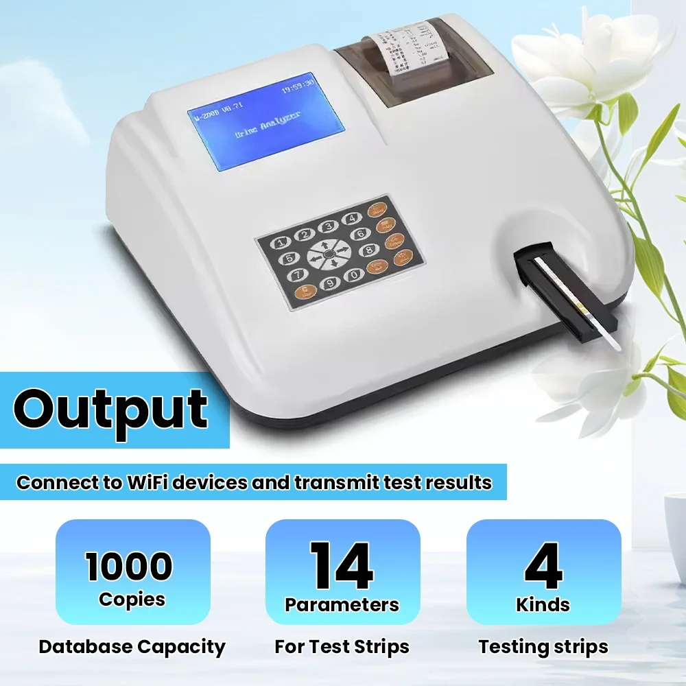 Veterinary Urine Analyzer 14 Parameters Veterinary Strips Built-in Thermal Print