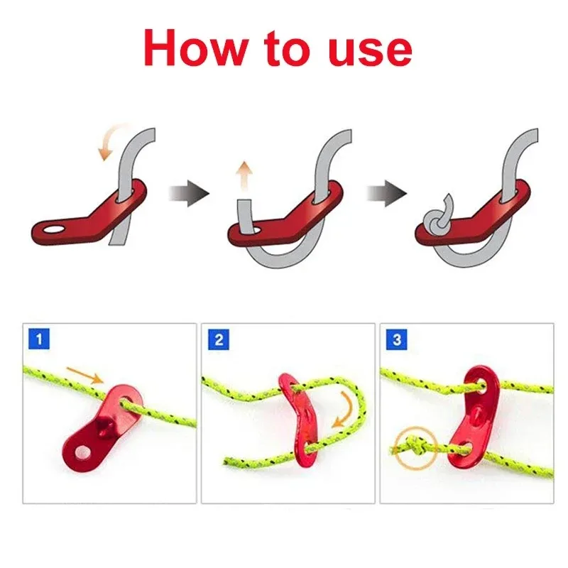 Camping Tent Wind Ropes Buckles Beach Sunshade Shelter Ropes Fixed Buckle Hiking Picnic Canopy Tent Guyline Adjus
