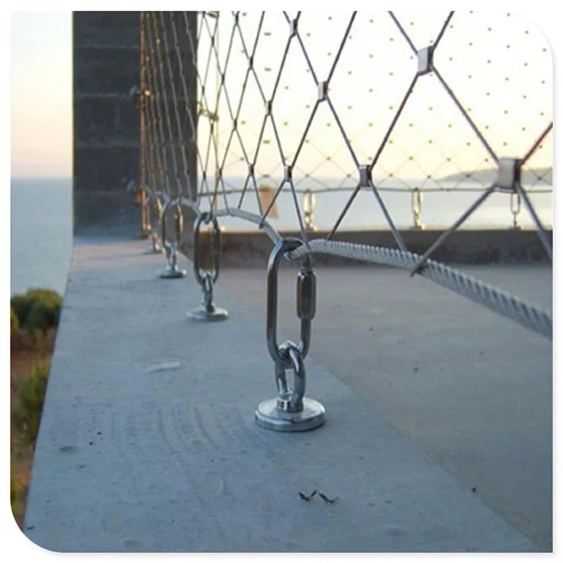 Balcony Terrace Stainless Steel Rope Mesh guardrail For Architecture construct Anti-rust