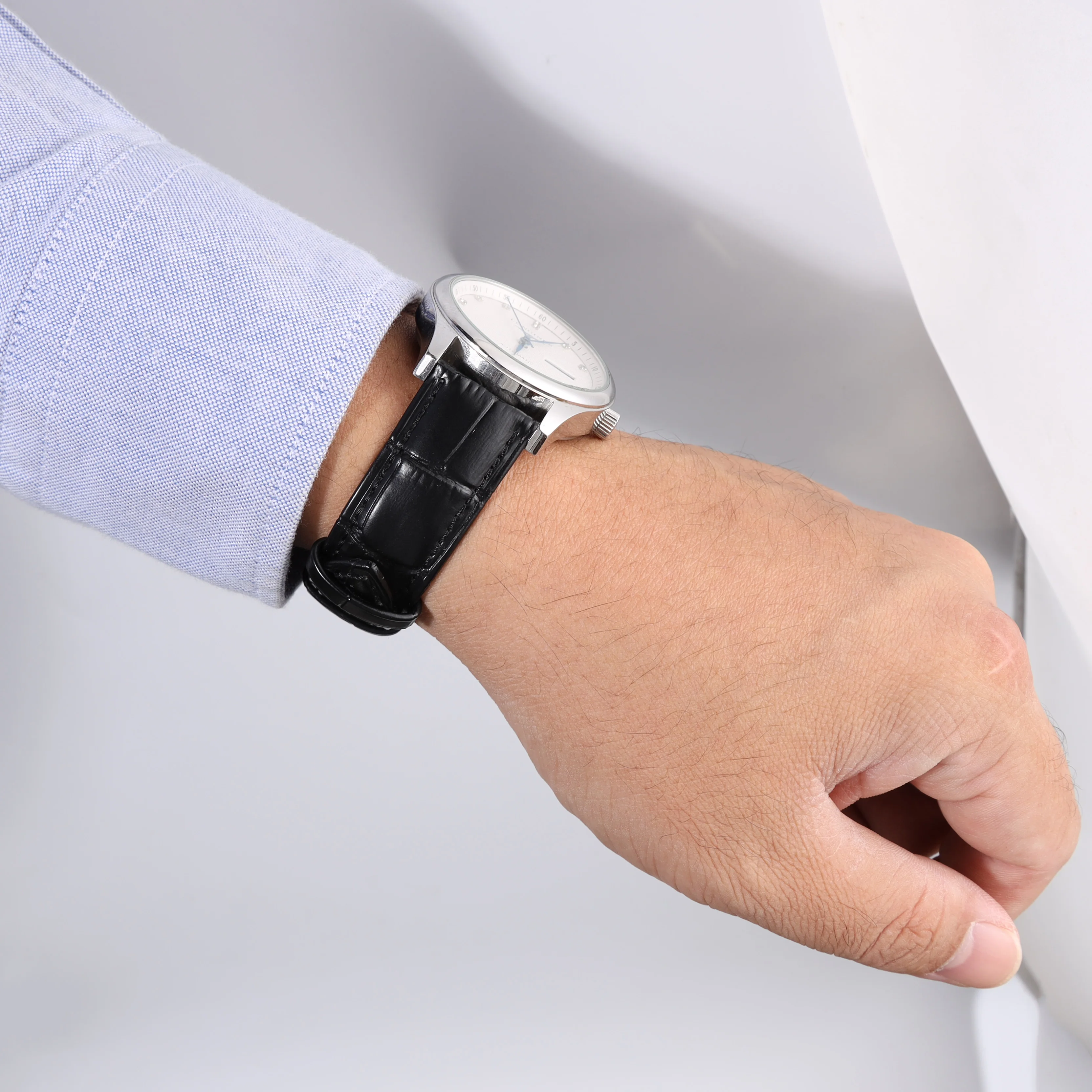 Premium Genuine Calfskin Leather Watch Band - Quick Release Strap