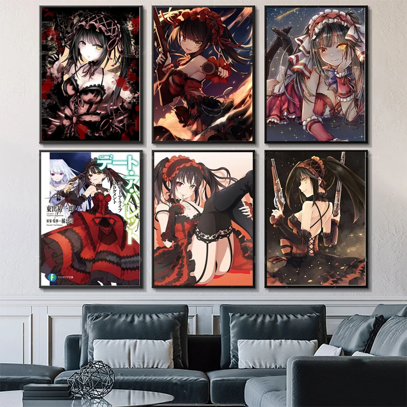 

Tokisaki Kurumi Poster Anime Posters Sticky HD Quality Poster Wall Art Painting Study Wall Decor
