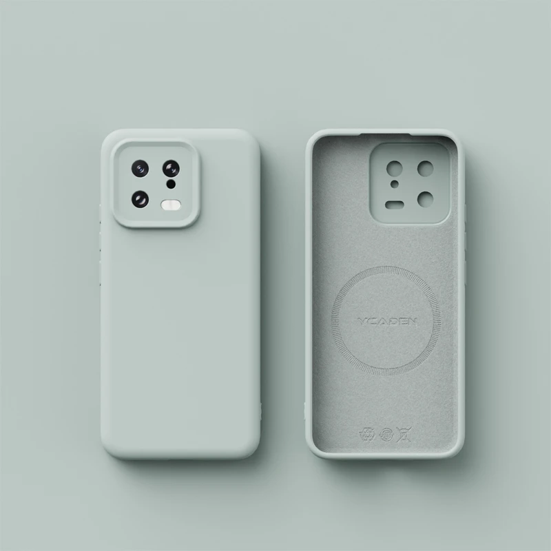 Wireless Charging Soft Liquid Silicone Magnetic Phone Case - Slim Skin Protection Cover