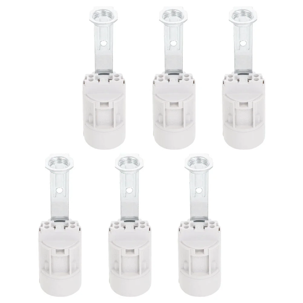 

6pcs Light Socket Standard Light Bulb Socket Replacement E14 Lamp Holder Bulb Socket