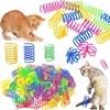 4/200Pcs Cat Spring Toy Cat Spiral Toys Interactive for Indoor Colorful Cats Plastic Springs Coil for Kitten Hunting Swatting