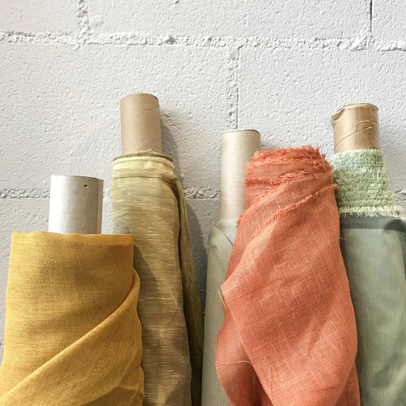 Soft Thin Linen Fabric, Organic Material, Pure Natural Flax for Sewing Handmade Clothes, 280cm Width 2