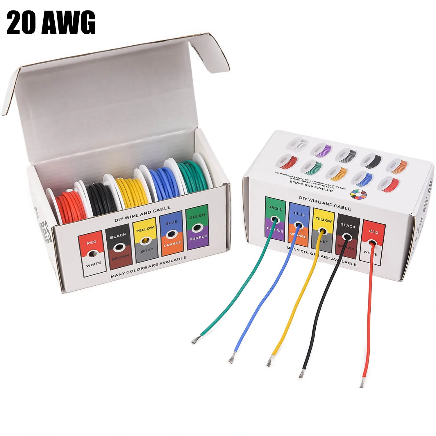 URCIANOW 20AWG 7M Electrical Wire Cable 4 * 0.5mm² Low Voltage Lighting