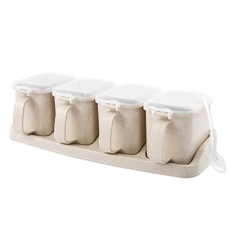 Kitchen Cruet Condiment Bottle Jars Storage Box 6