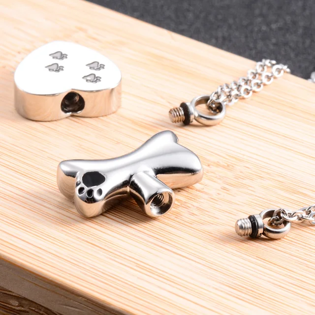 Collana Urna Per Ceneri Animali Domestici - Gioiello Commemorativo In Acciaio