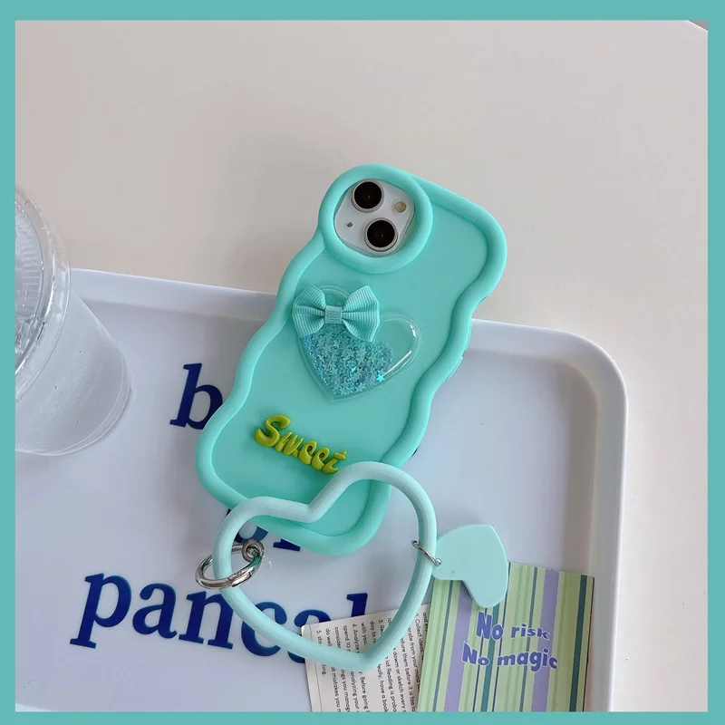 Quicksand Heart Ring Soft Phone Case Cover